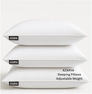 Azarya Premium Weight Adjustable Throw Pillow Insert (Pack of 2, White) - Euro Pillows - Sleeping Pillows - Bed and Couch Pillows - Decorative Pillow (20x26 (Pack of 2))