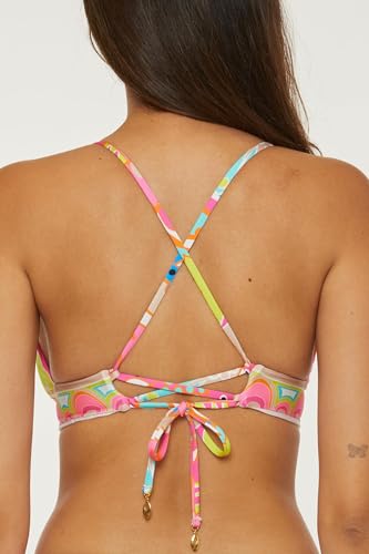 Trina Turk Women's Venus Reversible Halter Bikini Top, Adjustable, Tie Back, Swimwear Separates3