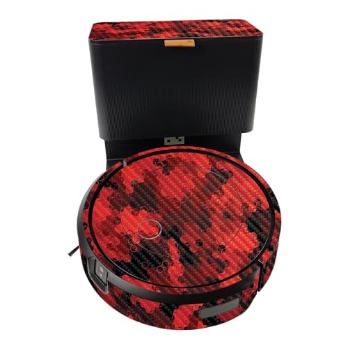 Smart Home Skin Compatible with iRobot Roomba J5 Plus - Red Hexa Camo - Premium 3M Vinyl Protective Wrap Decal Cover - Easy to Apply | Crafted in The USA by MightySkins