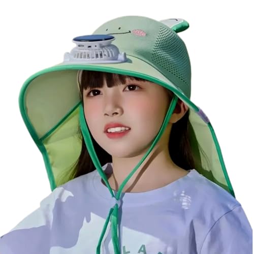 Chapeau de ventilateur solaire pour enfants chapeau de soleil large bord fille garçon
