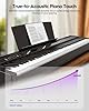 STRICH Digital Piano 88 Key Full Size Weighted Keyboard, Hammer-Action Portable Electric Piano For Beginner Adults, Bundle With Sustain Pedal, Piano Stickers, Music Rest, Black, SDP-P7