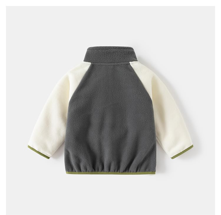 Meufam Toddler Boy's Stand Colar Sherpa Jackets Little Kids Color Block Warm Polar Fleece Coat Winter Outerwear With Pocket2