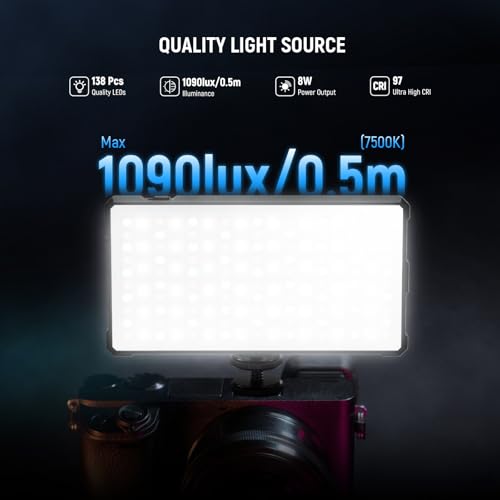 Panel LED Metal Recargable 4000mAh Foco Cámara DSLR Temperatura Ajustable 3