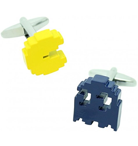 MasGemelos - Pacman 3D Yellow/Blue Cufflinks