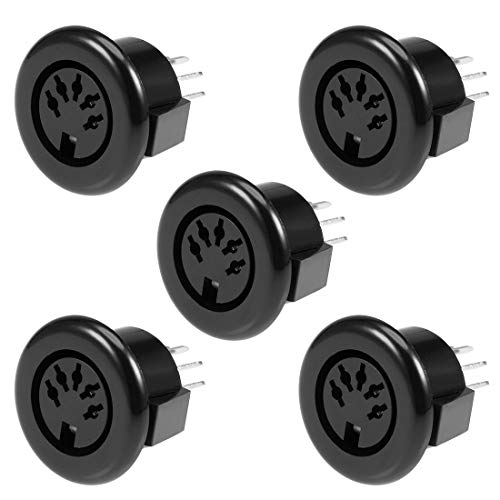 uxcell conector S-video 5 pines hembra PCB 5 piezas miniatura 1