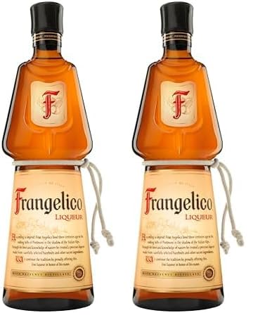 FRANGELICO - Licor de Avellanas 0,7 L, Sabor Dulce y Refrescante, con Avellanas SIlvestres Tostadas, Alcohol, Bayas y Especias, Textura Delicada, Dulzura Dorada, Color Dorado Pálido, 20% Vol. Alcohol