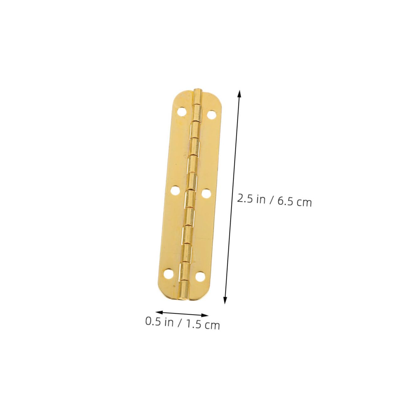 MUCKLILY Wooden Boxes Hinges 10pcs Heavy Duty Piano Hinges for Craft Projects Gold 180 Degree Swing