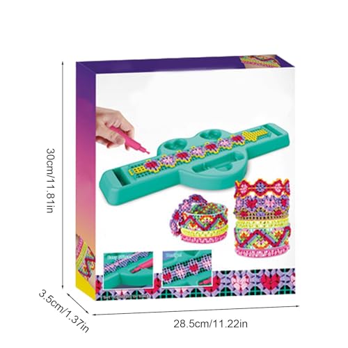 Kit de fabricação de pulseiras, conjunto de tecelagem de corda de tricô trançado | Kit de tecelagem