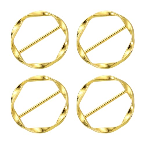 Image of uxcell T-shirt Clips, Clothes Knotting Buckle Ring Wrap Holder for Women Scarf, Loose T-shirt