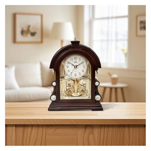 Reloj de péndulo clásico europeo vintage para mesa de salón 6