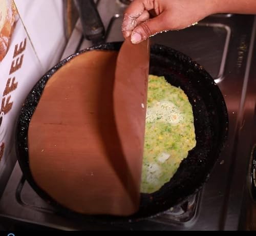 TAZLYN Teflon Sheet for Akki Roti, Holige, Chapathi, Obbattu Best Option to Silicon Mat & Parchment Paper for Baking Cake for Oven Round 33 cm Dia