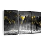 ElephantStock Dolomite Alps Pop Multi Piece Canvas - 3 Panel Canvas Nature Art Wall Decor - Nature Beauty Art Wall Decor - Pop of Color Photography for Living Room - 23' X 14'