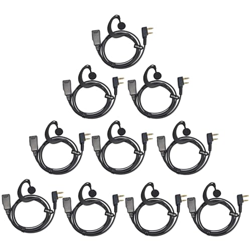 Auricular para Baofeng y Kenwood de 2 pines con micro PTT y gancho de oreja HYS