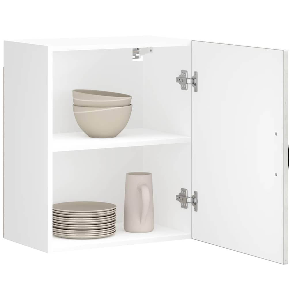 Küchen-Hängeschrank Lucca Betongrau aus Holzwerkstoff 50x31x60 cm mit Glastüren, Stauraum für Geschirr, Vorratsschrank und Organizer, ideal für Küche, Esszimmer und Kaffeebar