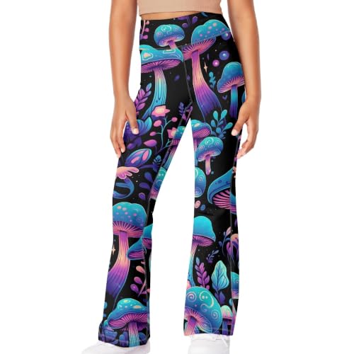 Pantalones acampanados de hongos de tiro alto de moda boho 2