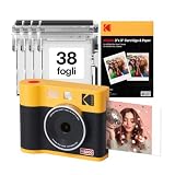 KODAK Mini Shot 3 Era Regalo di Natale 4PASS 2-in-1 Fotocamera Istantanea & Stampante Fotografica (7.6x7.6cm) (Fotocamera Istantanea 8 Fogli inclusi + Pacchetto con 60 Fogli, Giallo)