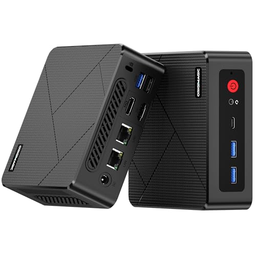 Image of Mini PC Ryzen 5 3500U, Dual LAN Mini Computer 8GB DDR4 256GB M.2 SSD, Small Form Factor Desktop PC Support Triple Display 4K HDMI DP Type-C for Business Office Home Server
