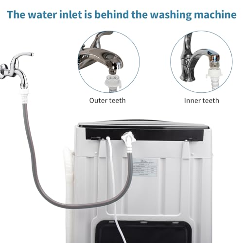 Winado WD-FULL-560 Automatic Washing Machine, 17.6Lbs Top Load Portable Washer With Drain Pump, 10 Wash Programs 8 Water Level Washer And Dryer Combo, 2 In 1 Washer And Dryer For Apartments thumb #4
