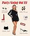 Imagen de Navneet Vestidos de Fiesta Mujer Elegantes Vestidos Invierno Sexy de Manga Larga con un Hombro Negro