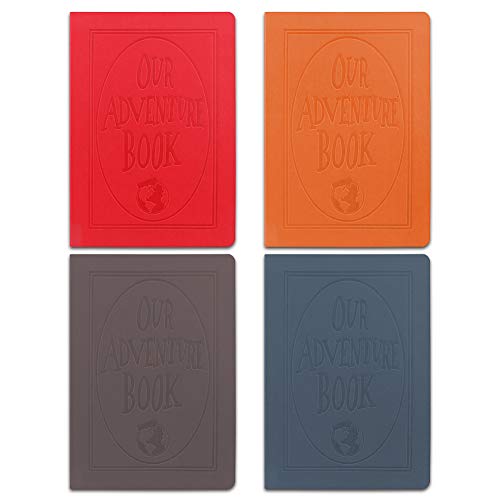 Sinoband A5 Pu Leather Journals Our Adventure Book Cover Writing Journal Travelers Notebook Daily Notepad With Designed Cartoon Inner Papers Set Of 4 #TOP15