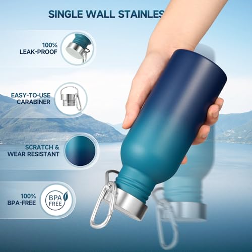 Bouteille d'eau acier inoxydable Volhoply paroi simple 304