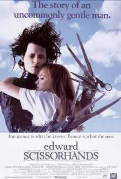 Grande affiche plastifiée Edward Scissorhands avec Johnny Depp pour décoration murale cinéma