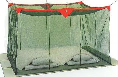 Nishikawa Living 145532305 Hanging Mosquito Net, Double Hemp, for 3 Quotes, 59.1 x 78.7 inches (150 x 200 cm), Green