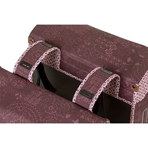 Basil Bohème Doppeltasche – 35 Liter – fig rot – geeignet für City-...