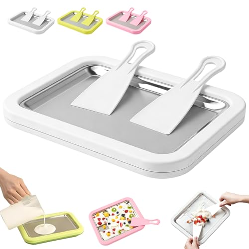 Rolled Ice Cream Maker Kit with 2 Scrapers,At-Home Ice Cream