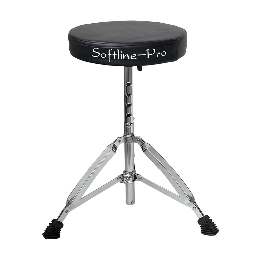 Softline Pro SP36-C Premium Heavy Duty Height Adjustable Drum Throne Chrome