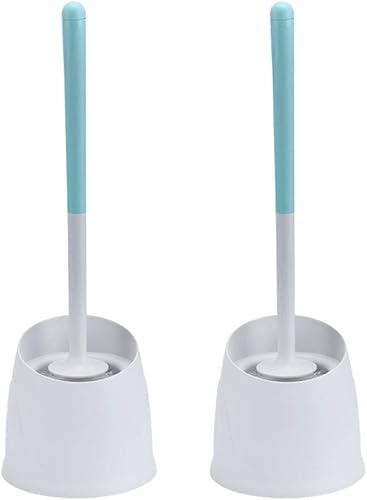 SPOUR Cepillo de inodoro de pie, cepillos de inodoro de limpieza profunda, cepillo de limpieza de inodoro de secado rápido y soporte, para inodoro