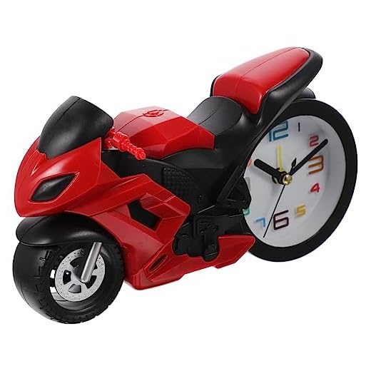 BIUDECO enfeites de despertador infantil pequeno enfeite de relógio silencioso infantil decoração relógio em forma de brinquedo de simulação de carro de corrida decorar