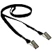 Bulk 100 Pack - Double Sided/Open Ended Lanyards with Two Bulldog Clips - Twist Free 2 Hook Design (1 on Each End) for Special Event Badges, Credentials and Ticket Holders (Black)