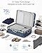Checked Luggage with Spinner Wheels, 8010S Aluminum Frame Zipperless Polycarbonate Hard Shell Suitcase (ZX-Core, Silver, 24 Inch)