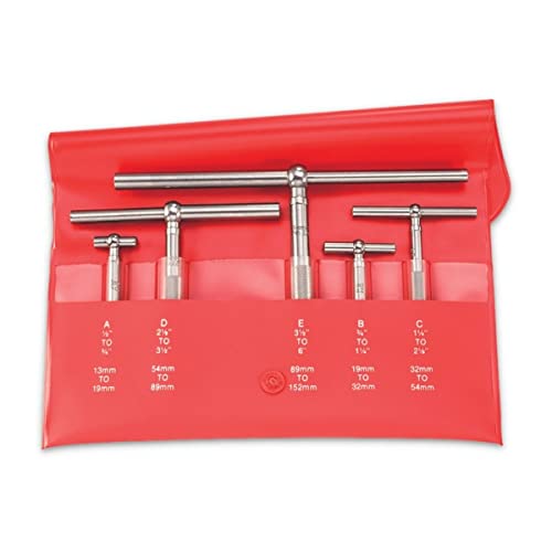 Starrett Telescoping Gage Set with One Arm - Ideal for Determining True Size of Holes, Slots and Recesses - 1/2