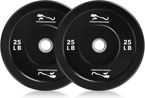 Lidzopas Par de discos de pesas de goma, equipo de entrenamiento de fuerza duradero, protección del suelo, pesas de gimnasio de bajo ruido, marcas de fácil identificación, pesas de construcción