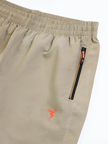 Image of TECHNOSPORT Men Solid Slim Fit Sports Shorts Techno LITE UPF50+ Polyester Mid Rise Drawstring Shorts Pant for Men Gym Workout Running Cricket Casual Quick Dry