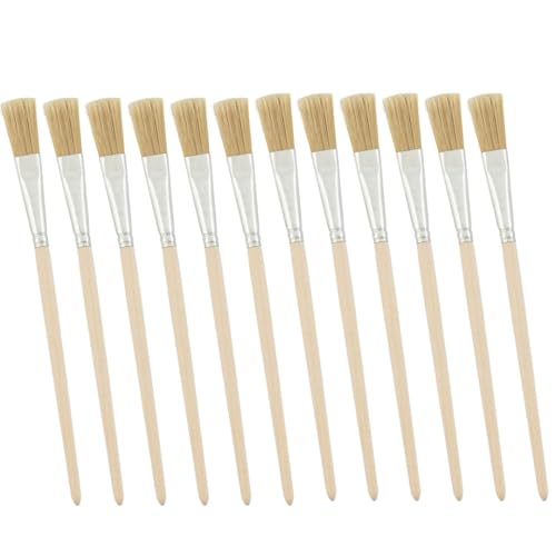 Würth Pinsel 12er Pack, Pinselset für Emaille, Acrylfarben, Ölfarben, Malfarben, Lacken und Dispersionen Flachpinsel, Borstenpinsel, Acrylpisel, Künstlerpinsel 06930832