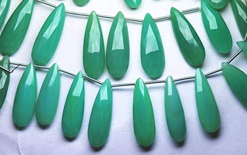Turquoise chalcédoine 10 briolettes poires pour offrir un bijou fait main