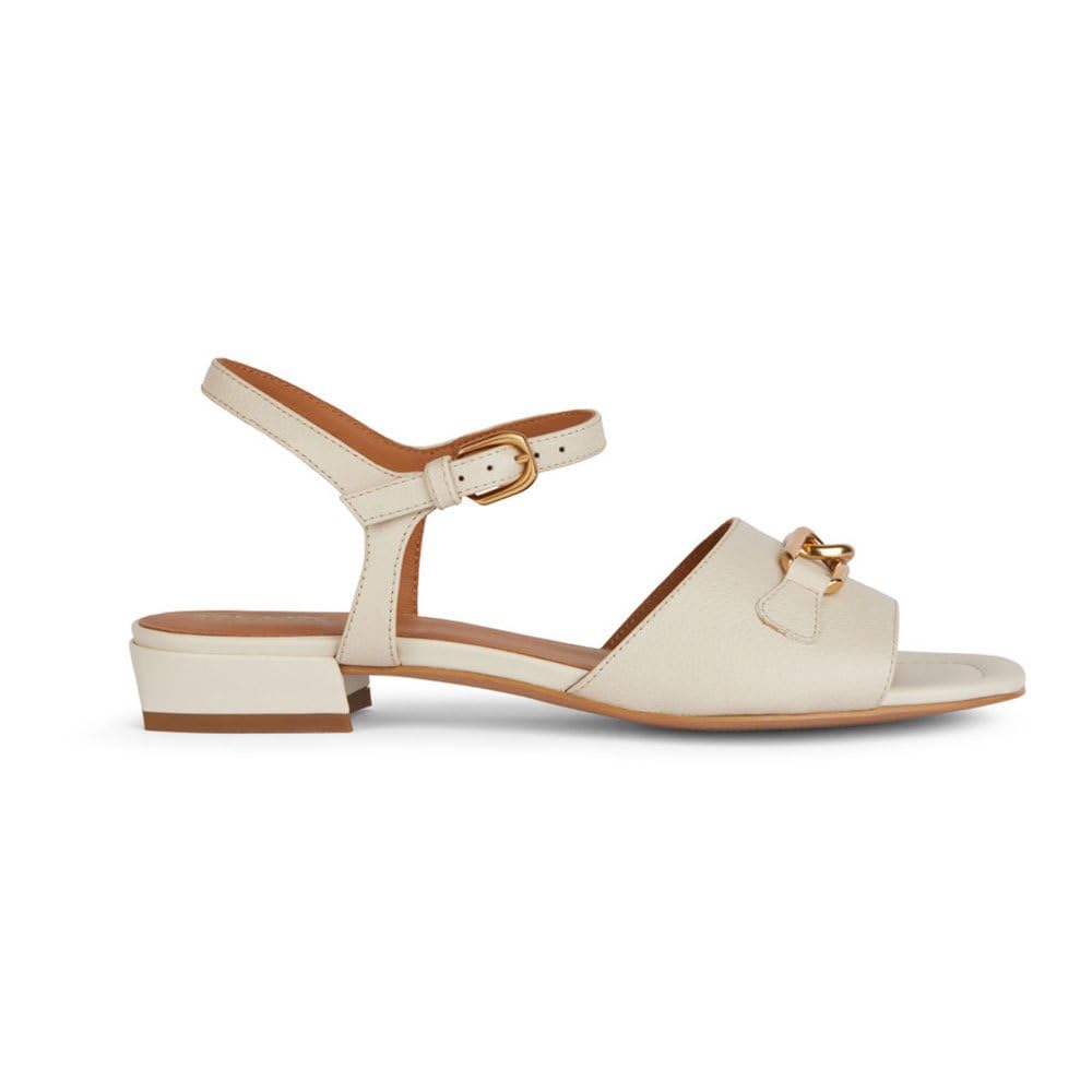 Geox Girls' D New Eraklia 15 Flat Sandals, Lt Sand, 4 UK