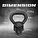 Yes4All Skull Kettlebell Demon 25 lb, Primal Cast Iron Powder Coated Kettlebells for Weights Exercises, Push up, Handle Grip Strength Training Equipment, Indoor Decorations