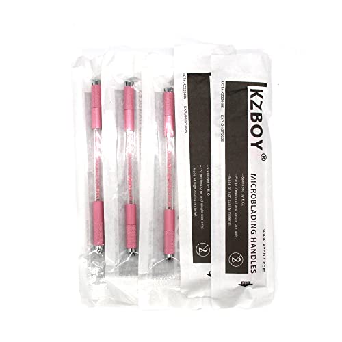 10-KZBOY-Pink-Microblading-Handles-Double-Ends-with-Lot-and-Expiration-Date-Pink
