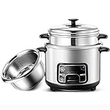 ✔ Double-Layer-Kochtopf: ein Anfänger in der Küche?Es ist in Ordnung.Mit diesem Reiskocher kann jeder leicht, den besten Weg wählen, um zu kochen.Nicht nur Reis: Haferflocken, Eintopf, Buchweizenflocken, Reis, Teigwaren, auch gedünstetes Gemüse!