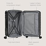 U.S. Traveler Boren Polycarbonate Hardside Rugged Travel Suitcase Luggage with 8 Spinner Wheels, Aluminum Handle, Carry-on 22-Inch, USB Port, Black - Image 2