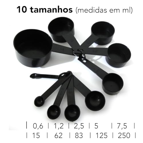 Jogo Colheres Medidoras 10 Peças