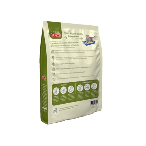 Kädi Areia Biodegradavel, Grãos Finos 4Kg Milho e Mandioca