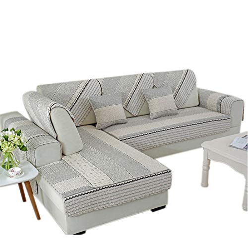 1pc Funda Cover para Sofá Chaise Longue de 100% Algodón Cojín para Sofá Diseño Moderno Antideslizante Transpirable Tacto Cómodo Anti-Sucio para Mascotas Decorativo para Habitación #2 70*70cm