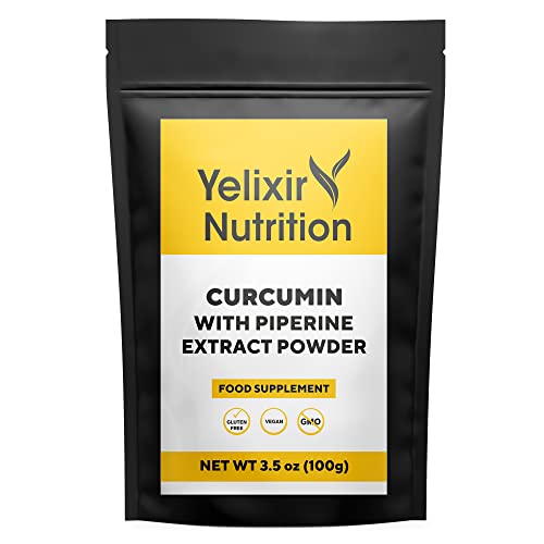Yelixir Nutrition Curcumin Extract Powder 100 g with Piperine Extract