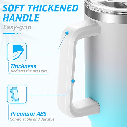 Tarokitc 40 Oz Tumbler With Handle | Stainless Steel Insulated Tumblers With Lids And Straw | Insulated Travel Mug Iced Coffee Cup | Keeps Drinks Cold For 34 Hours | Dishwasher Safe, Bpa Free | Black #TOP3