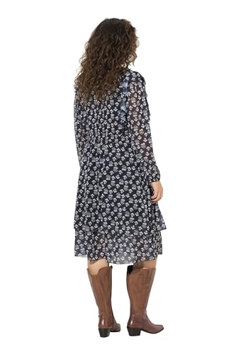 Robe doublée avec ruchés col V : le vêtement fluide qui ne marque pas la taille - 2